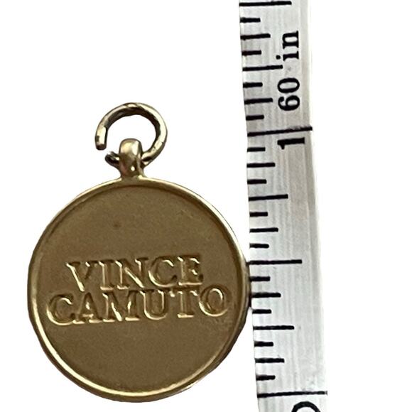 Vince Camuto Gold-Tone Logo Crest Charm Pendant Designer Medallion Emblem Crest - Picture 6 of 7
